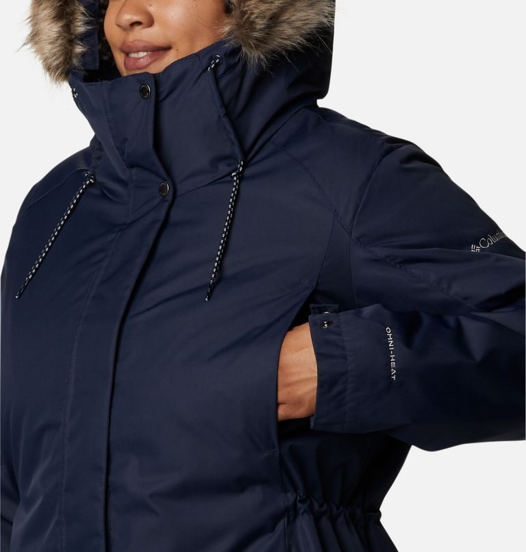 Women's Columbia Suttle Mountain II Insulated Jackets Navy | Plus Size CA-JL0CA